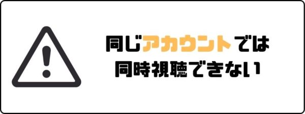 U-NEXTの同じアカウントで同時視聴はできない